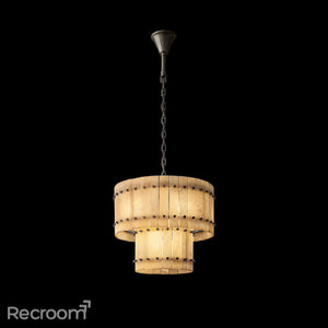 San Marconer Alabaster Round Tiered Chandelier 22" - Zonesus
