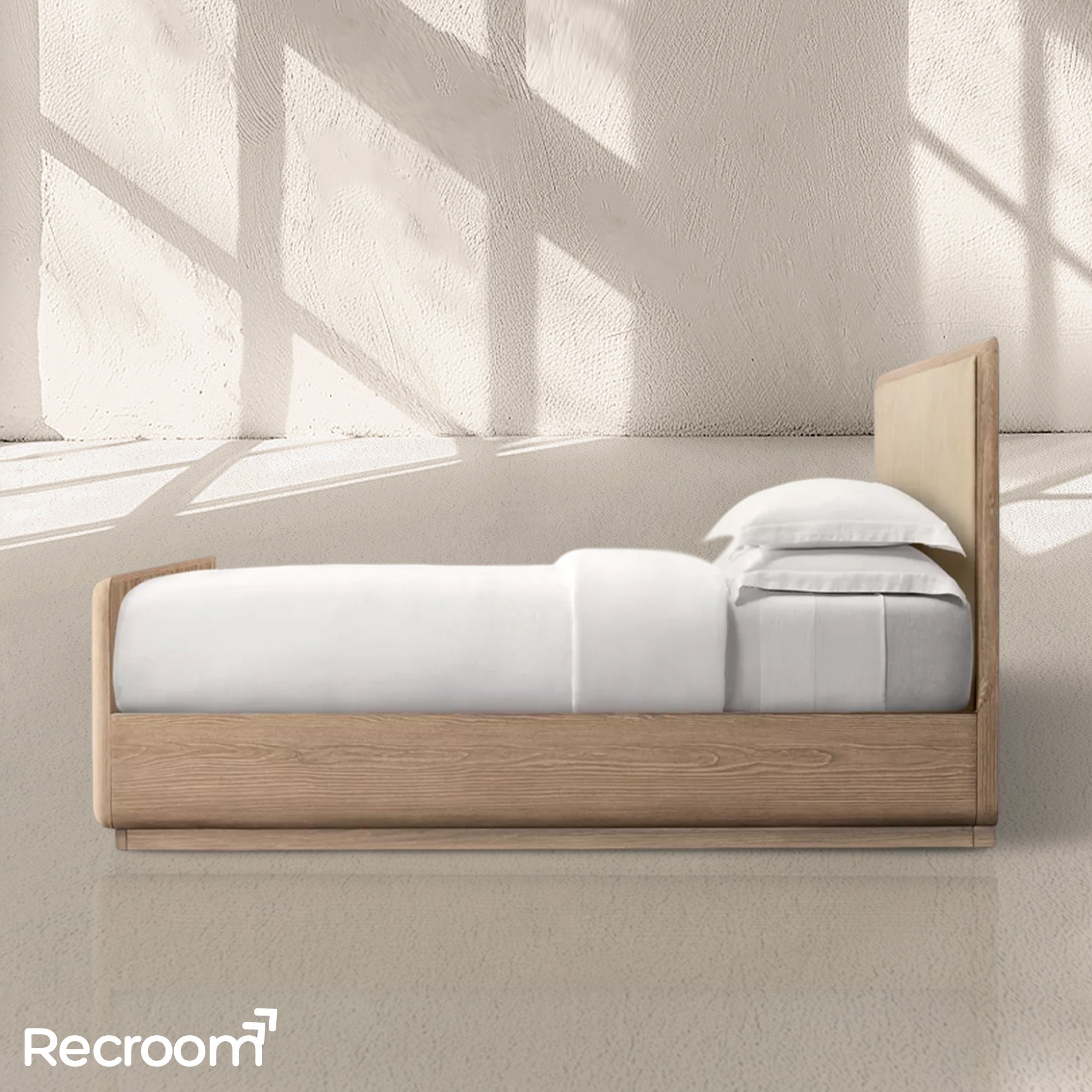 Cira Leather Panel Bed with Footboard - Zonesus