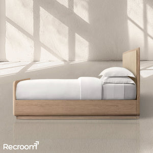 Cira Leather Panel Bed with Footboard - Zonesus