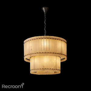 San Marconer Alabaster Round Tiered Chandelier 48" - Zonesus