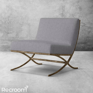 Thaddeo X-base Leather Slipper Chair - Zonesus