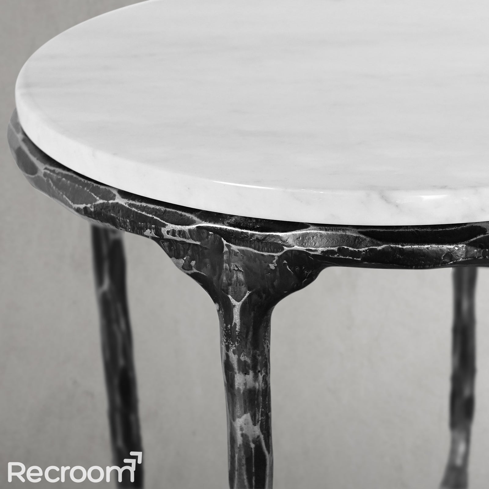 Thaddeo Round Marble Side Table 18" 22" - Zonesus