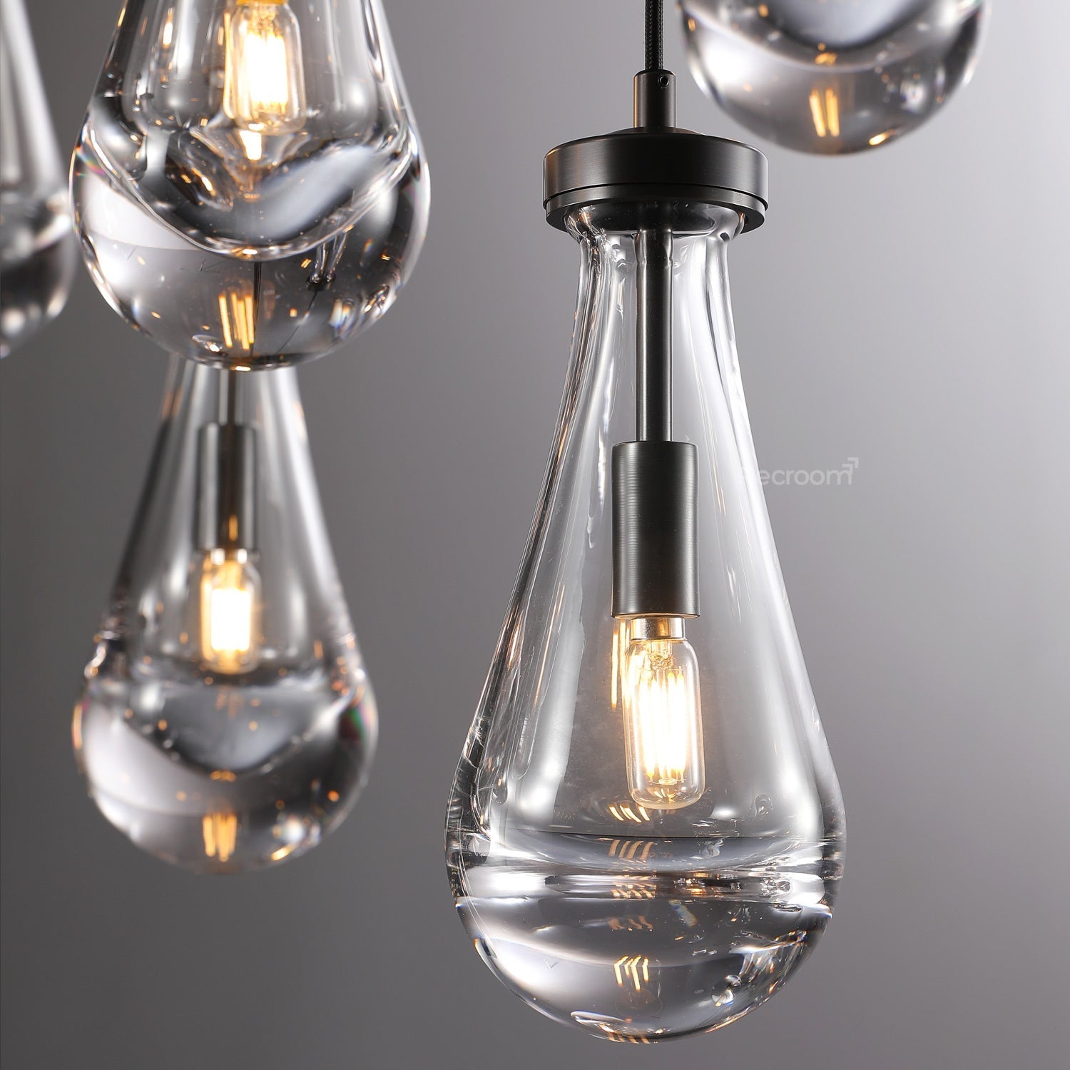Raindrop Round Chandelier 36" - Zonesus