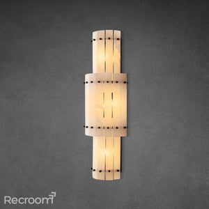 San Marconer Alabaster Grand Round Sconce - Zonesus