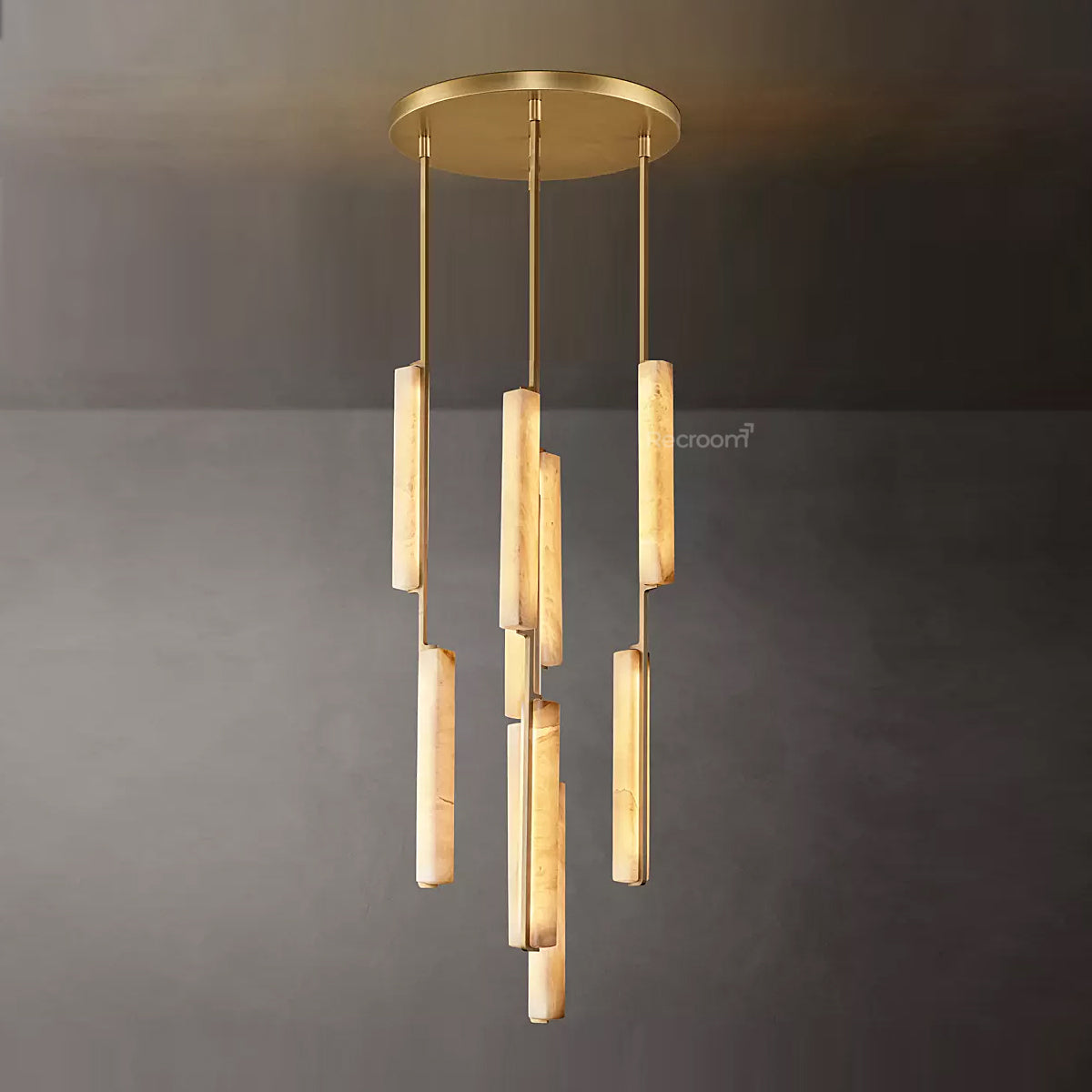 Auduben Alabaster Round Chandelier 24" - Zonesus