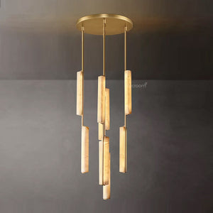Auduben Alabaster Round Chandelier 24" - Zonesus