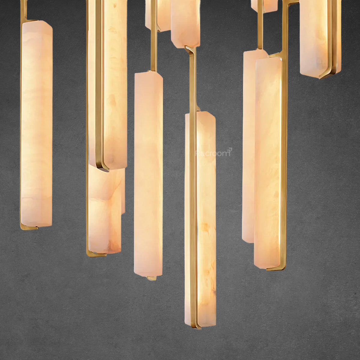 Auduben Alabaster Round Chandelier 56" - Zonesus