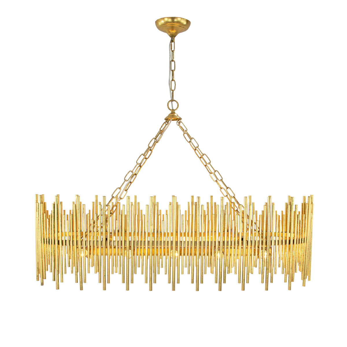 Althely 10 Lights Rectangle Pendant Chandelier - Zonesus