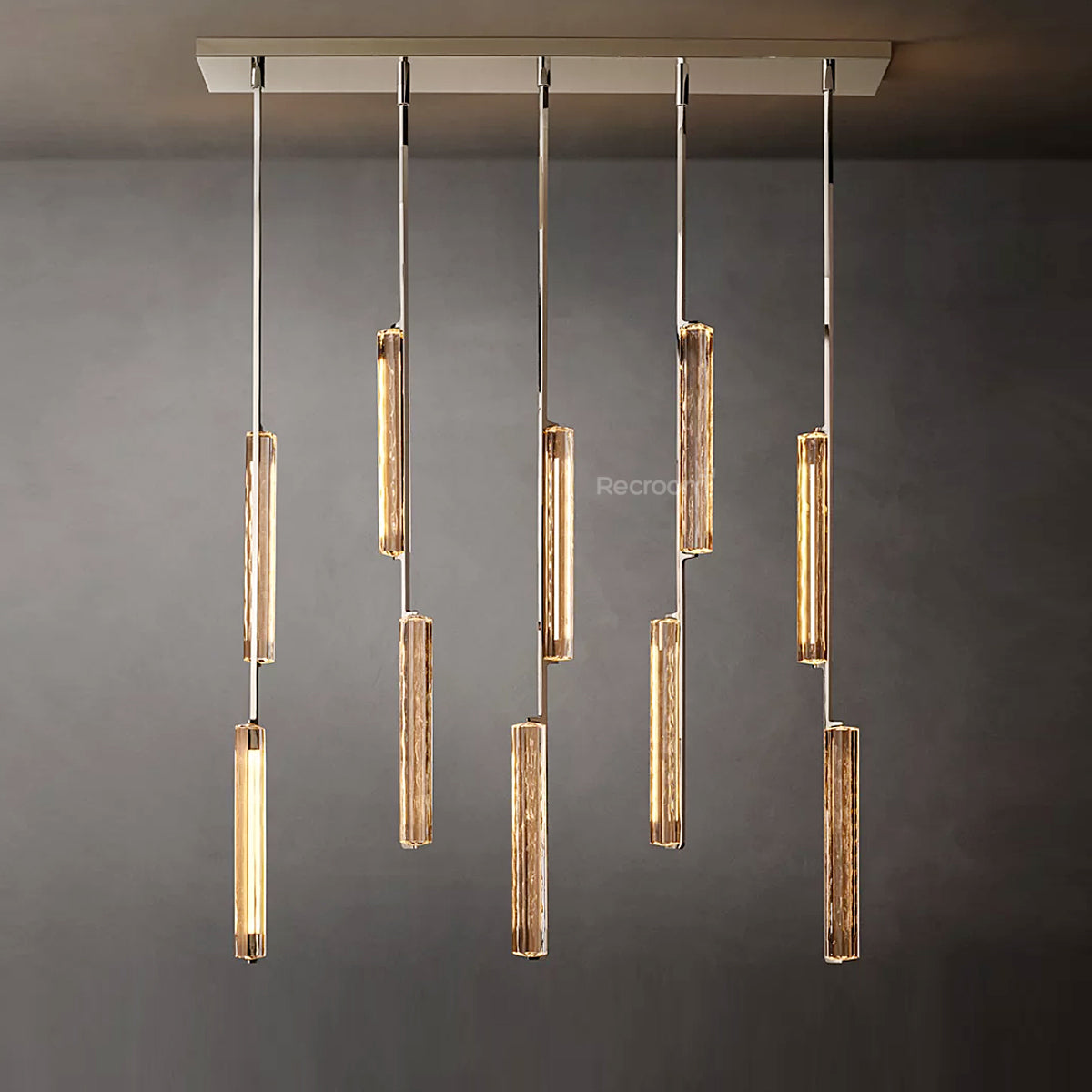 Auduben Crystal Linear Chandelier 54" - Zonesus