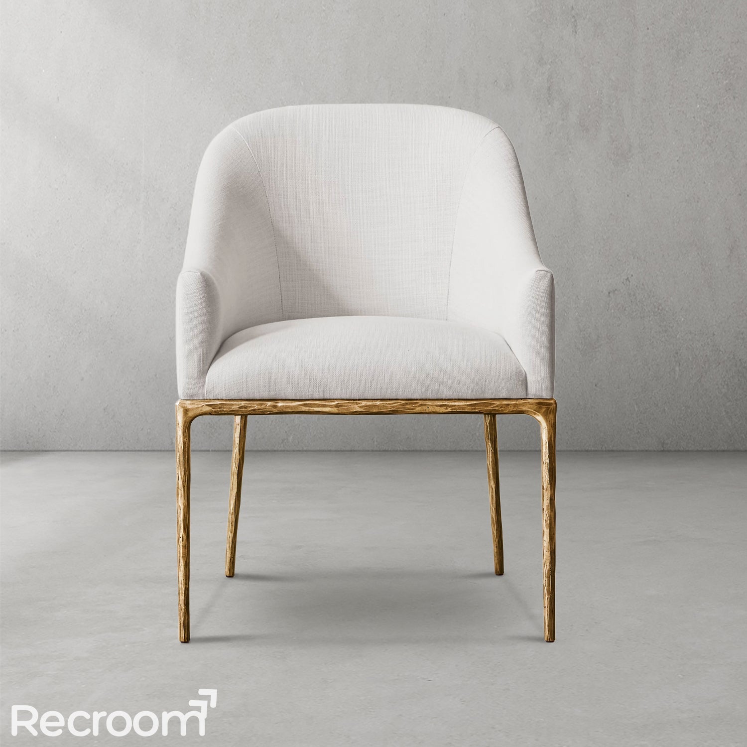 Thaddeo Slope Fabric Dining Armchair - Zonesus