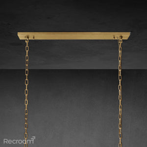 Harllow Multi Crystal Rectangular Chandelier 42“ 54” 62“ 74” - Zonesus