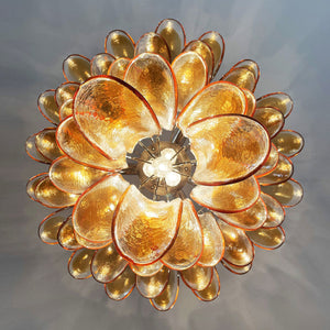 Murano Chandelier – 52 petals – Amber - Zonesus