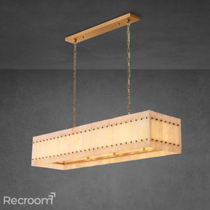 San Marconer Alabaster Linear Chandelier 54'' - Zonesus