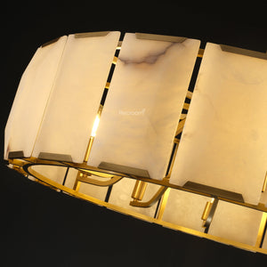Harllow Calcite Round Chandelier 43" - Zonesus