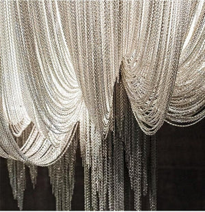 Alisa Luxury Double-Layer Aluminum Chain Tassel Chandelier - Zonesus