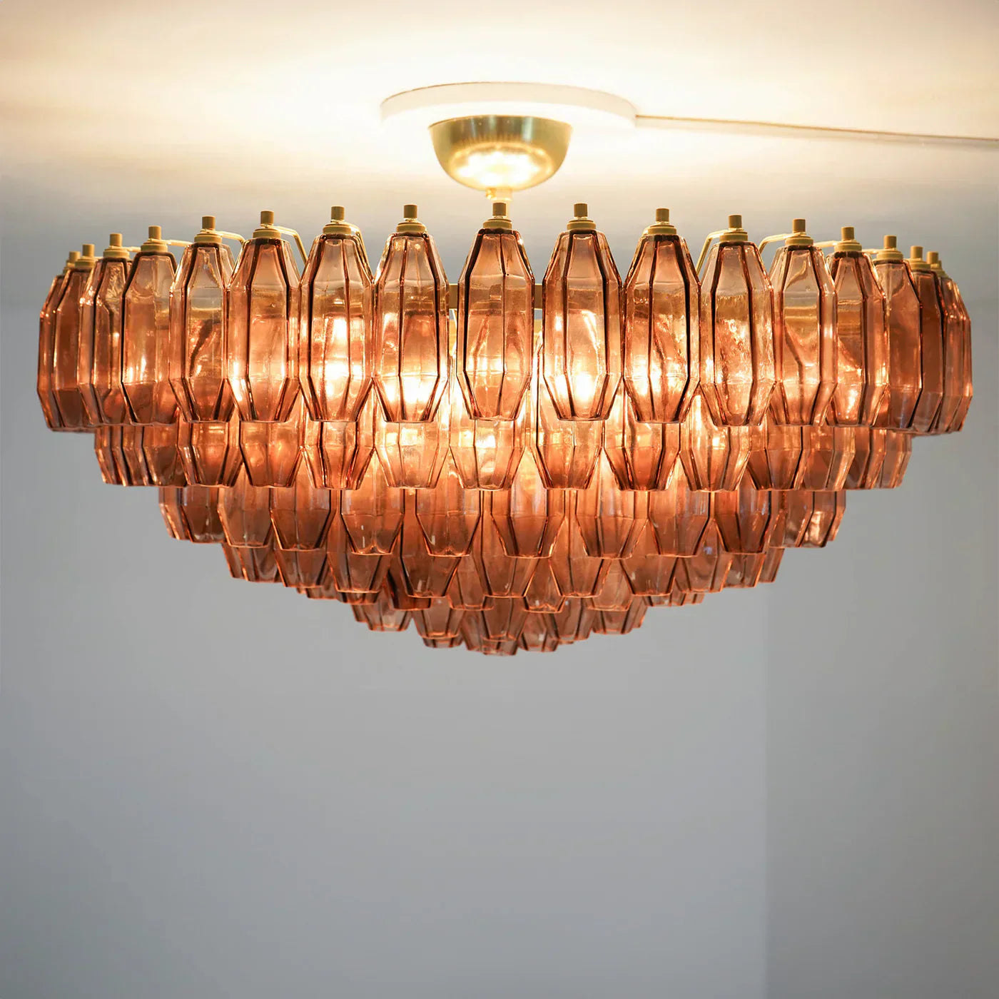 Prismatico Amethyst Glass Ceiling Lamp 35" - Zonesus