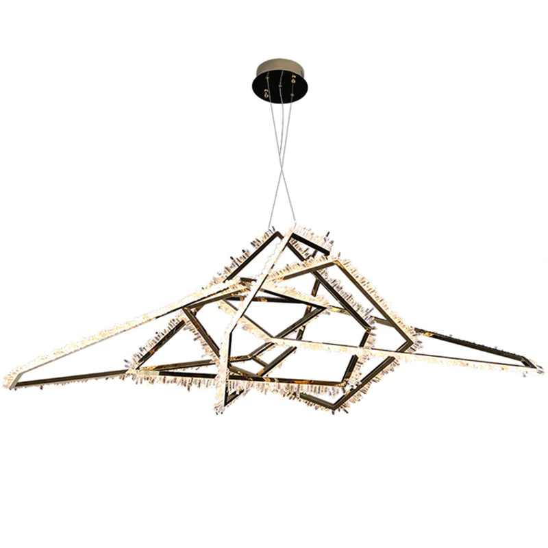 Cervine Modern Rock Crystal Irregular Chandelier - Zonesus
