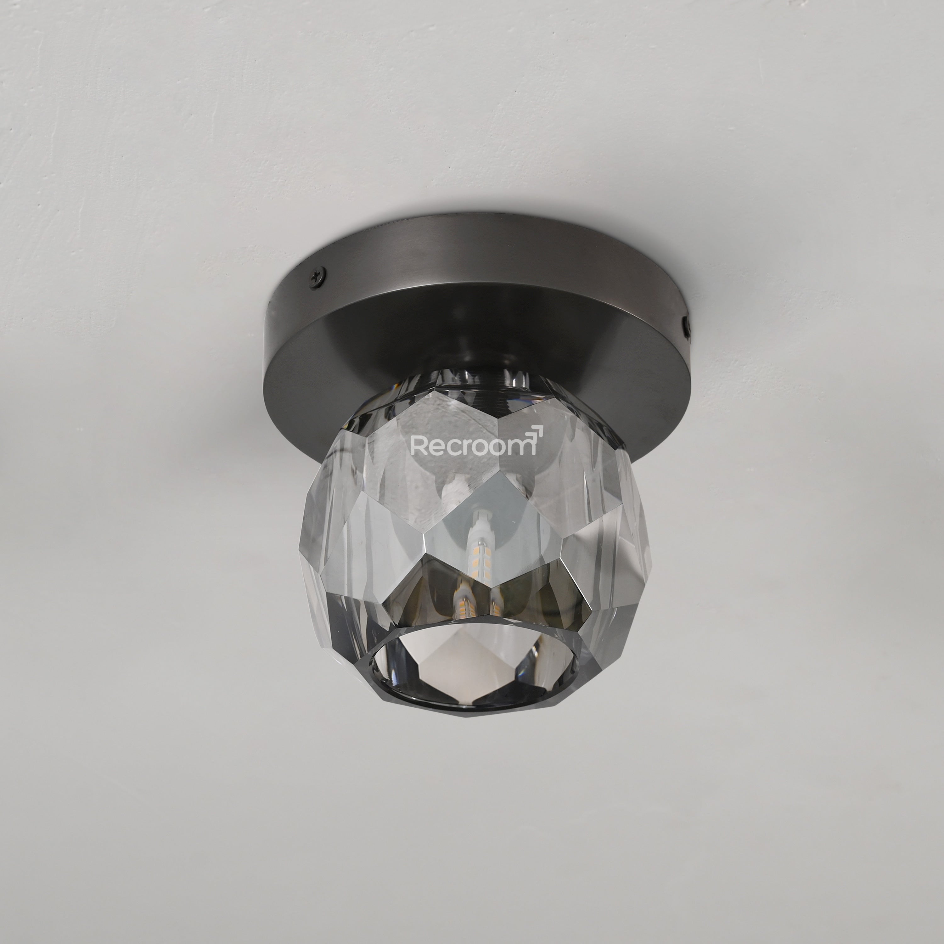 Boulew Crystal Glass Petite Flushmount 6" - Zonesus