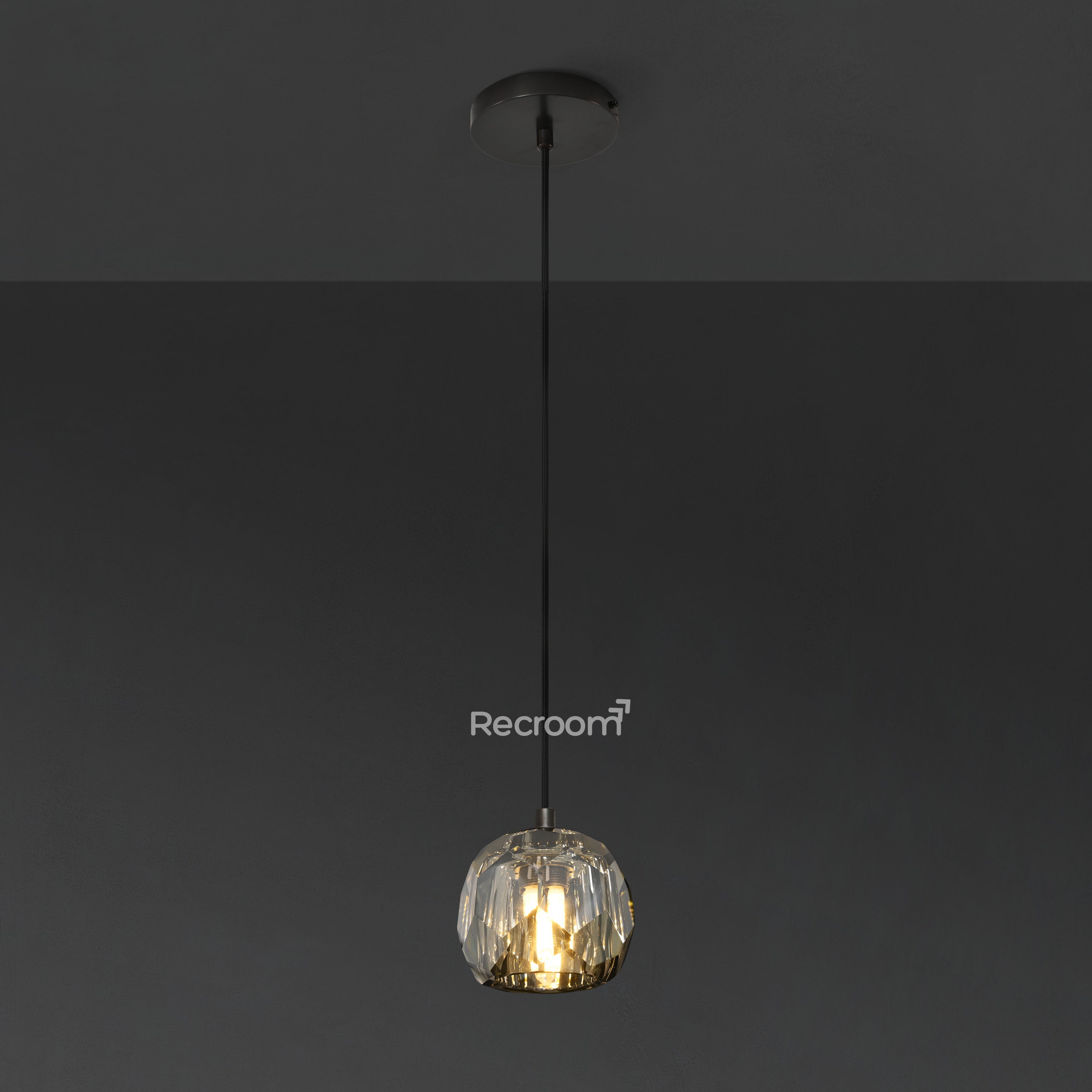 Boulew Crystal Glass Cord Pendant 5" - Zonesus