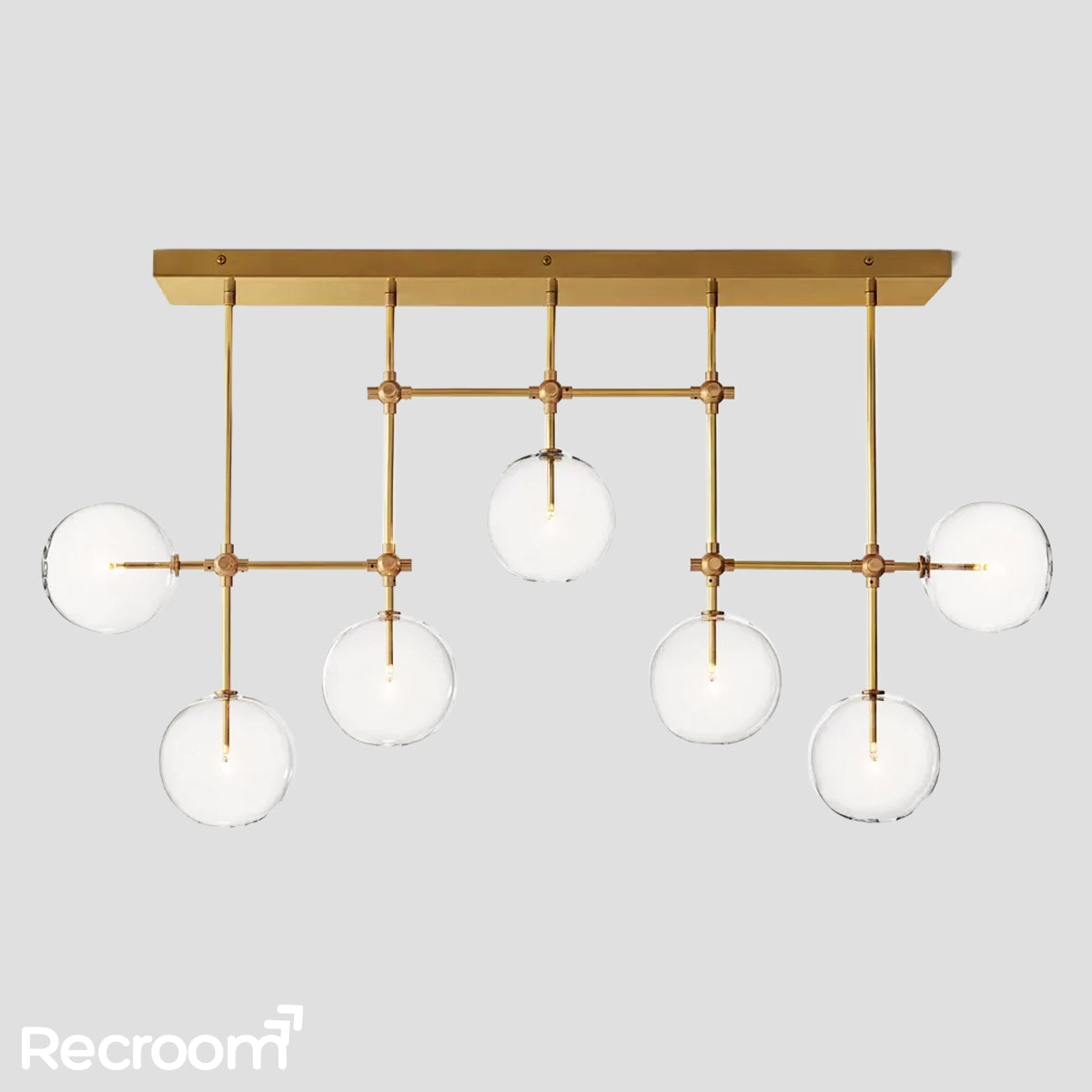 Glass Global Mobile Linear Chandelier 60" - Zonesus