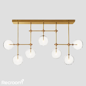 Glass Global Mobile Linear Chandelier 60" - Zonesus