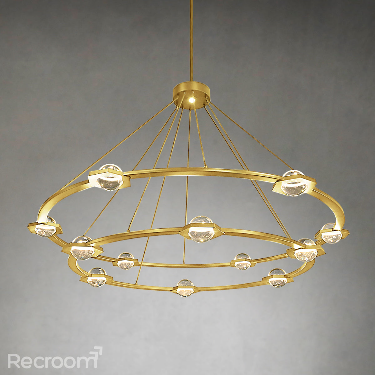 Eclitant Two-Tier Round Chandelier 60" - Zonesus