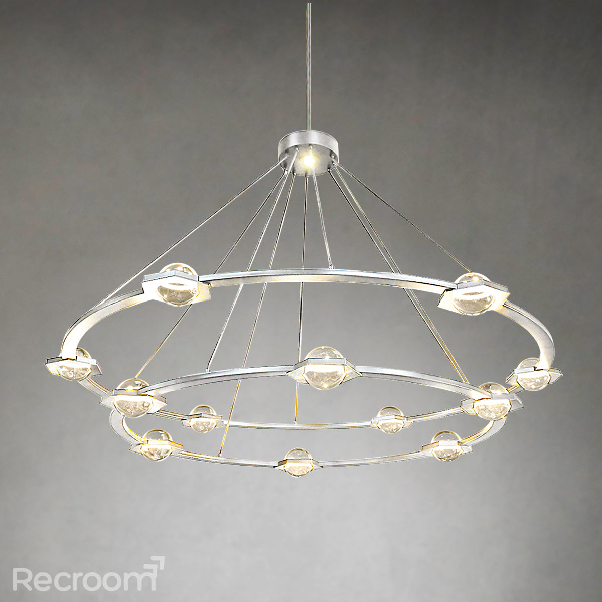 Eclitant Two-Tier Round Chandelier 60" - Zonesus
