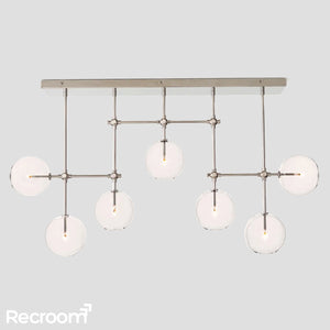 Glass Global Mobile Linear Chandelier 60" - Zonesus