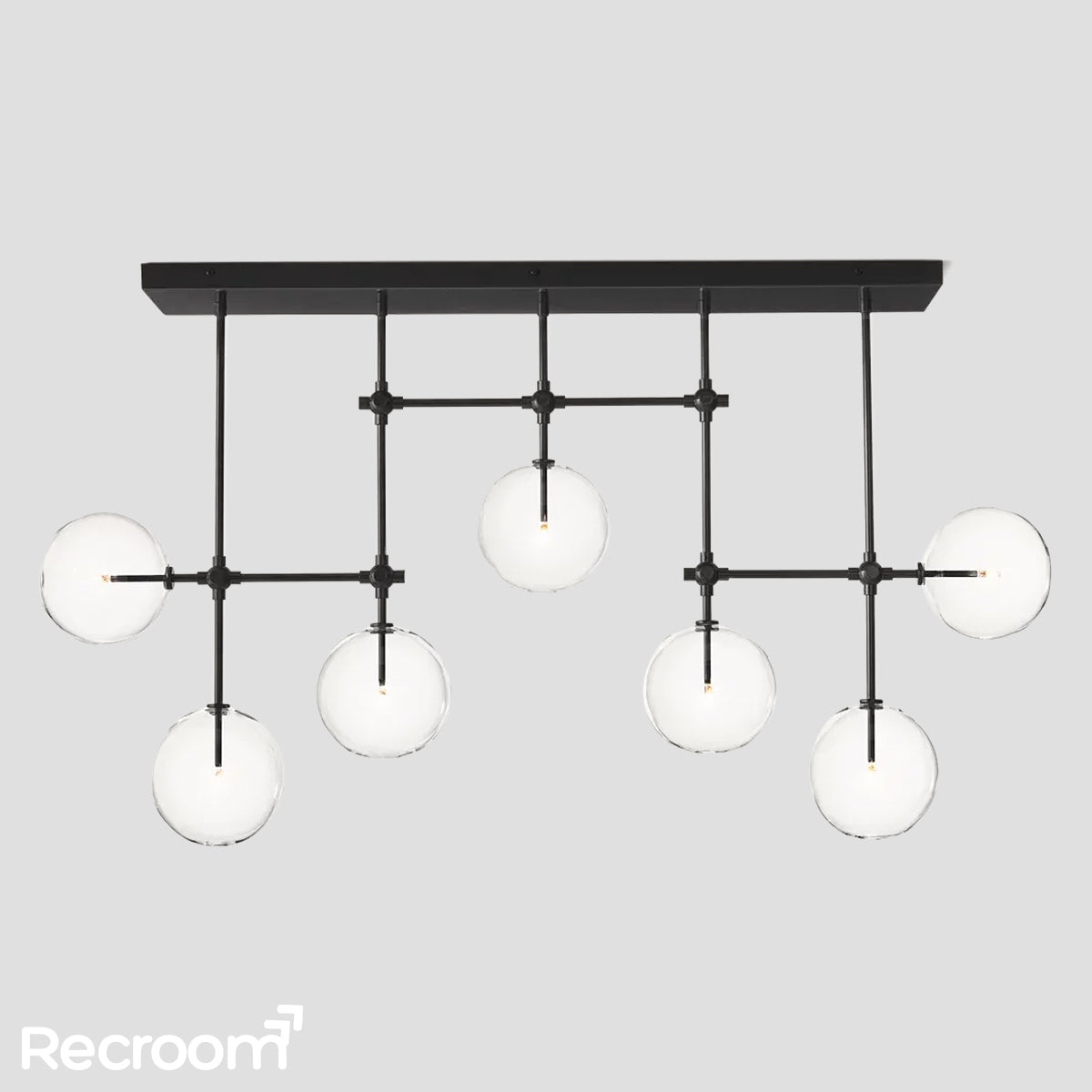 Glass Global Mobile Linear Chandelier 60" - Zonesus