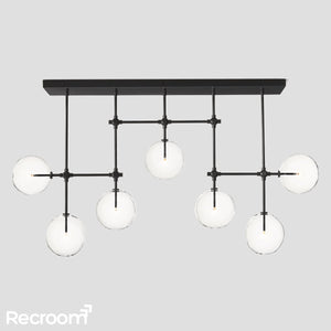 Glass Global Mobile Linear Chandelier 60" - Zonesus