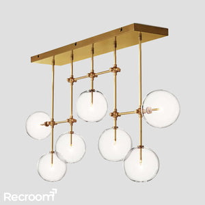 Glass Global Mobile Linear Chandelier 60" - Zonesus