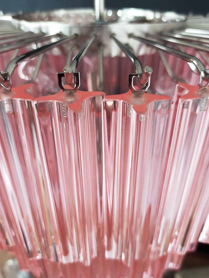 Murano Chandelier – 112 prisms – Pink - Zonesus