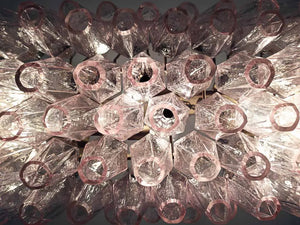 Murano Chandelier – Poliedri – 84 glasses – Pink - Zonesus