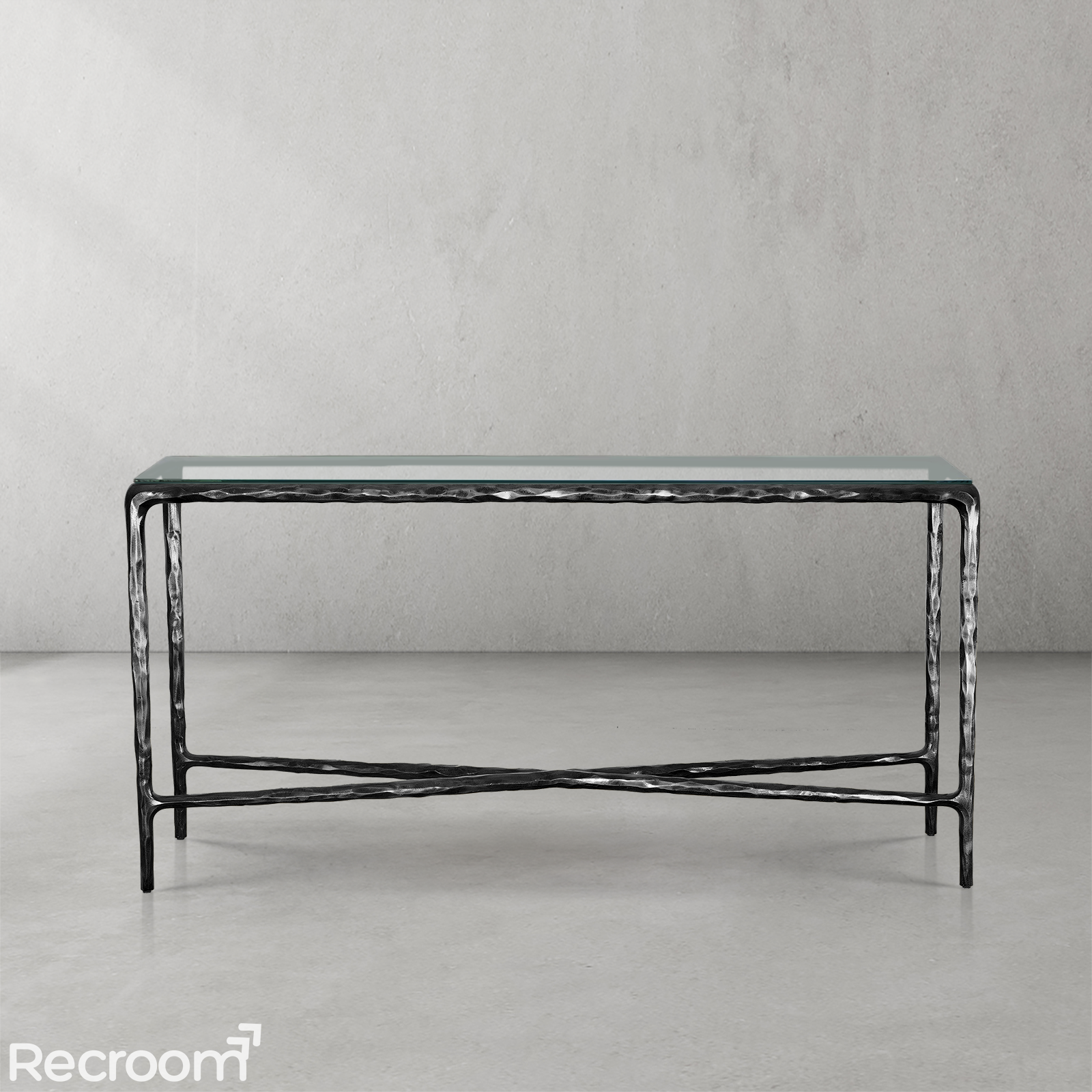 Thaddeo Rectangle Glass Console Table 60" 72" - Zonesus