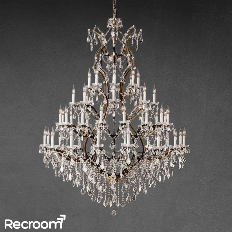 Rococonut Crystal Outdoor Chandelier 60” - Zonesus