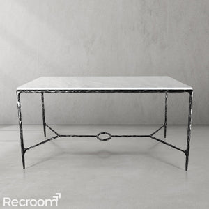 Thaddeo Rectangle Marble Desk - Zonesus