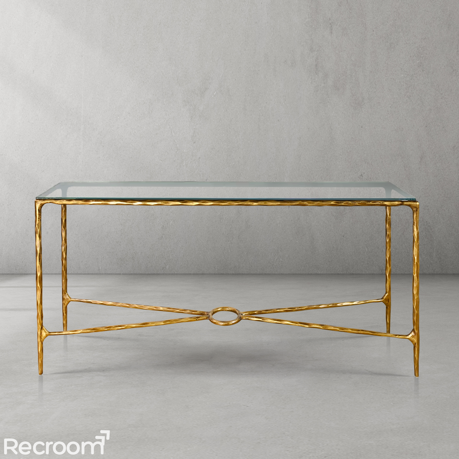 Thaddeo Rectangle Glass Console Table 60" 72" - Zonesus