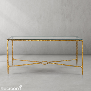Thaddeo Rectangle Glass Console Table 60" 72" - Zonesus