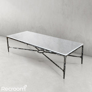 Thaddeo Rectangle Marble Coffee Table - Zonesus