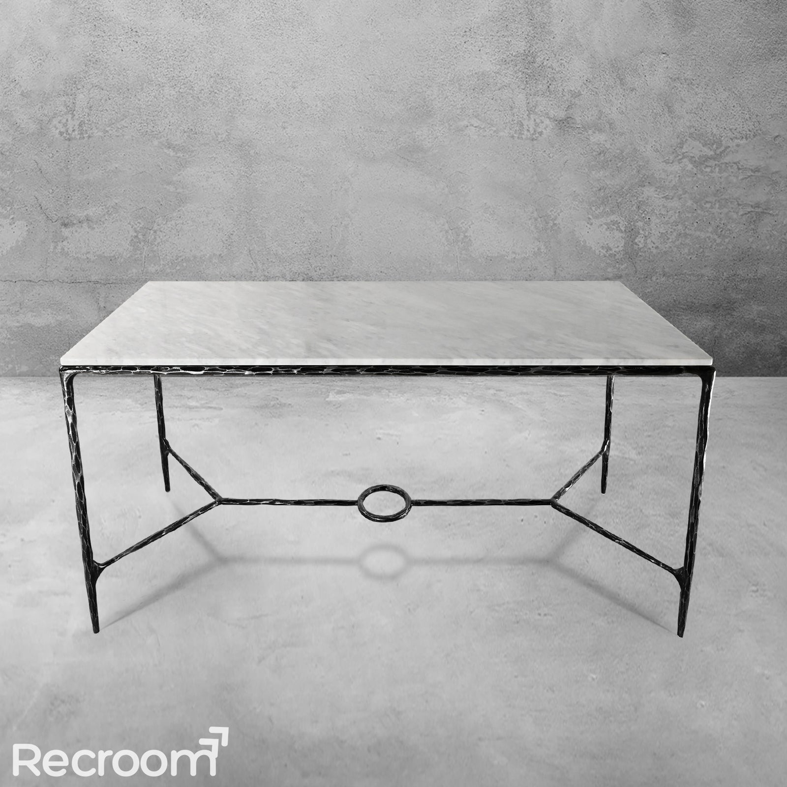 Thaddeo Rectangle Marble Desk - Zonesus