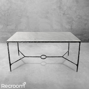 Thaddeo Rectangle Marble Desk - Zonesus