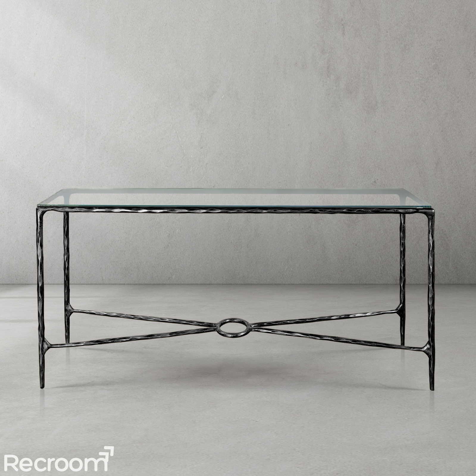 Thaddeo Rectangle Glass Console Table 60" 72" - Zonesus