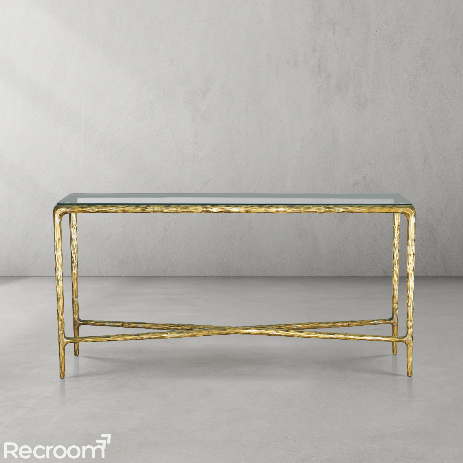 Thaddeo Rectangle Glass Console Table 60" 72" - Zonesus