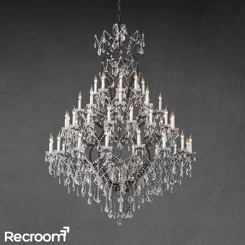 Rococonut Crystal Outdoor Chandelier 60” - Zonesus