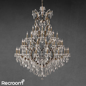 Rococonut Crystal Outdoor Chandelier 60” - Zonesus