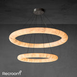 Rivager Lisse Two-Tiered Round Chandelier 61" - Zonesus