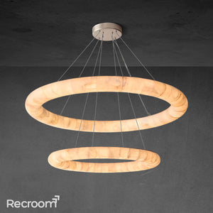 Rivager Lisse Two-Tiered Round Chandelier 61" - Zonesus