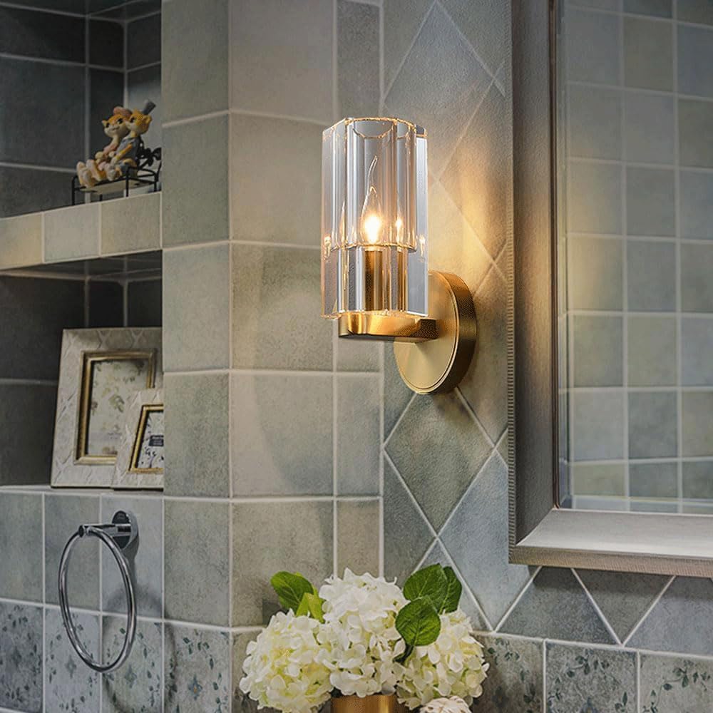 Arcachonest Crystal Wall Sconce 9"H - Zonesus