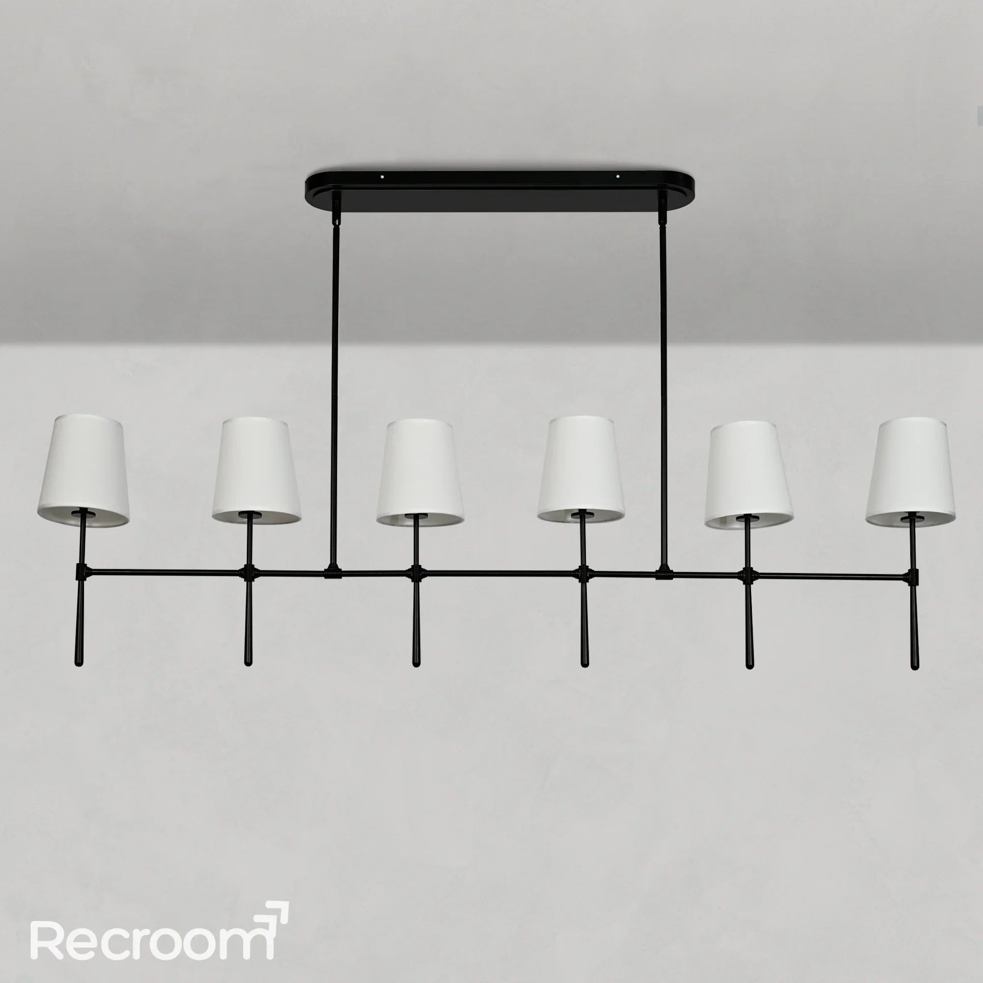 Art Fabric Lamp Shade Rhodes Linear Chandelier - Zonesus