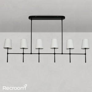 Art Fabric Lamp Shade Rhodes Linear Chandelier - Zonesus